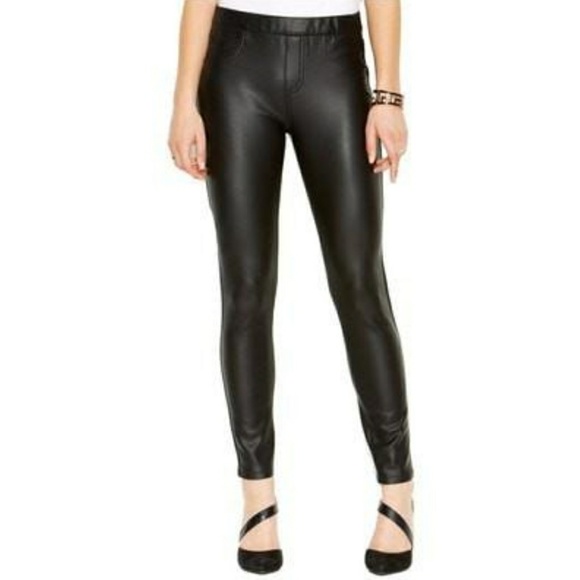 Bar III Womens Faux Leather Skinny Pants Leggings Plus BHFO 1695